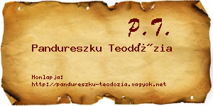 Pandureszku Teodózia névjegykártya
